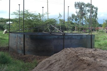 Partially completed tank